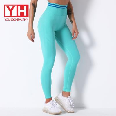 China 2021 Hot Sale Custom Logo Push Up Booty Women Sports Yoga Pants Breathable Tight Sports Gaiters for sale