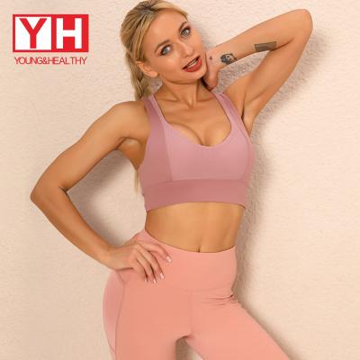 China Breathable Factory RTS In Stock Hot Sale Spandex Sports Yoga Bra Support Top For Women Fitness for sale