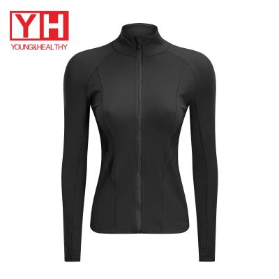 China Breathable Hot Selling Rts Training Women Love Nylon Spandex Sports Jacket Long Simple Sports In Stock for sale