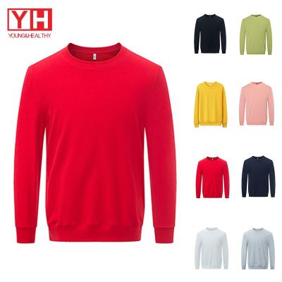 China Premium Sale Anti-Wrinkle Warm Slim Fit Winter Thick Crewneck Pull Over Plain Sweatshirt For Men for sale