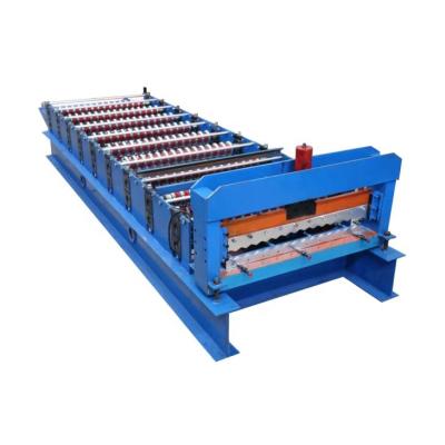 China Hotels Roof Use PPGI Color Steel Tile Making Machine Profile Sheet Corrugated Roll Forming Machine for sale