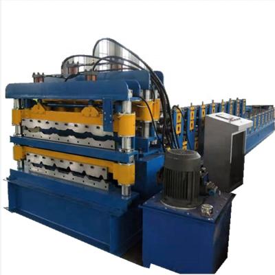 China Sheet Iron Sheet Making Machine PPGI Color Steel Sheet Making Machine Double Layer Steel Roll Forming Machine for sale