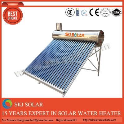 China Project 200Liters bathroom or small gravity solar water heater for columbia, argentian, chili, termotanques, calefones for sale