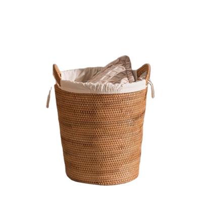 China Traditional hot sale quality wash bin woven living room bedroom laundry storage basket for sale