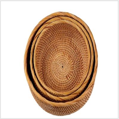 China Manufacture Viable Professional Low Price Round Bread Rattan Storage Basket for sale