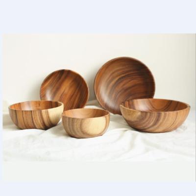 China Viable Hot Sale Best Quality Kids Extra Large Whole Wooden Salad Bowl for sale