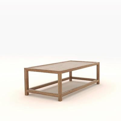 China Traditional factory directly wholesale luxury solid wood top and low coffee table for sale