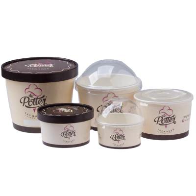 China Disposable High Quality Cute Ice Cream Cups Paper Disposable Paper Cup For Ice Cream for sale