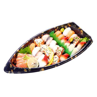 China Disposable Japanese Sushi Boat Food Container Plastic Sushi Container for sale