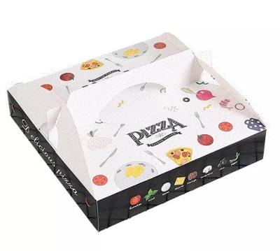 China Eco-friendly Disposable Paper Delivery Pizza Box Biodegradable Paper Packing Square Pizza Packaging Box for sale