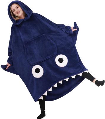 China Funny Shark Anti-pilling Comfortable Hoodie Cover With Sleeves For Women And Men for sale