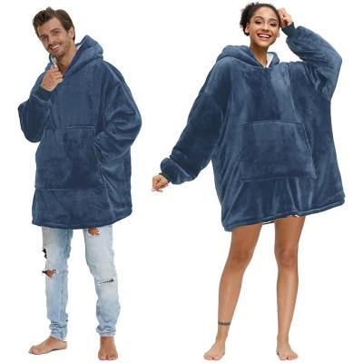 China Winter Factory Dropshipping Pocket TV Hooded Covering Weighted Bathrobe Covering Wearable Hooded Comfortable Warm Flame Retardant for sale