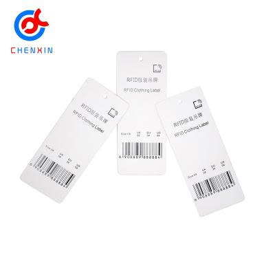 China Custom Printing Paper Uhf Clothing Hang Tag Waterproof / Waterproof Iso18000-6c Rfid Free Sample for sale