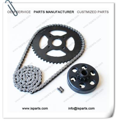 China New Mini Bike Centrifugal Clutch 10 Tooth 3/4" bore with #420 chain and 50T sprocket 10x4.50-5/11x7.10-5 for sale