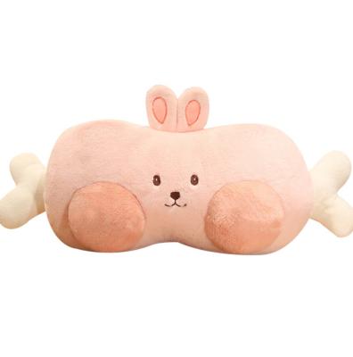 China Plush Cartoon Animal Bones Hand Pillow Size Pillow 3-in-1 Plaid Blanket Warmer Blanket for sale