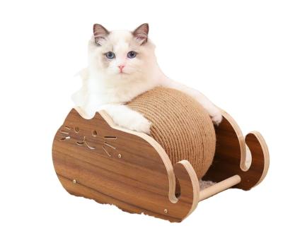 China Viable Sisal Cat Scratching Board Indoor Interactive Toys with Cat Scratching Exercise Wheel for sale