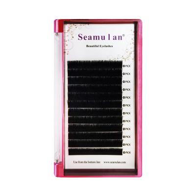 China Matte Black Eyelash Easy Fans PBT Natural Soft Korean J Loop Material Since C cc Dual Density Length Single Flower Lashes 6-15mm 0.03 0.05 0.07 for sale