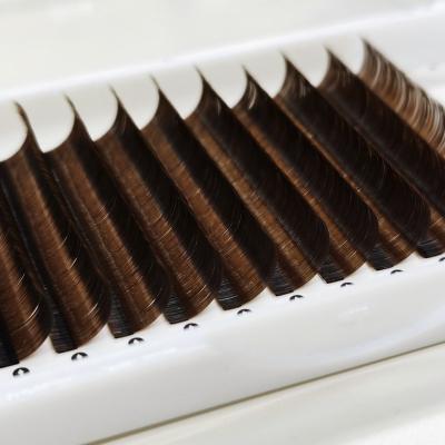 China 2022 Brown/Classic/Hybrid Natural Soft Individual Handmade Classic Volumes/Russian Private Label 8mm-25mm Eyelash Extensions Supplies for sale