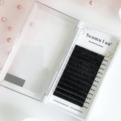 China Wholesale Natural Soft Customized Curl False Eyelash CBD Curl Eyelash Extension Matte Black Korean With Private Label for sale