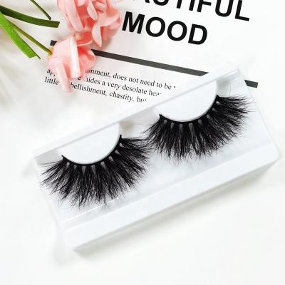 China Wholesale Seller 100% Natural Soft Siberian 5d 25mm Fluffy Lashes Mink Eyelashes With Custom Packaging Box for sale