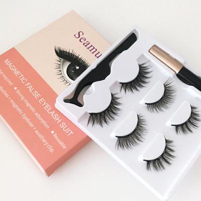 China 3D Natural Soft Faux Mink False Silk DIY Lash Extensions Segmented Eyelashes Pre Cut for sale