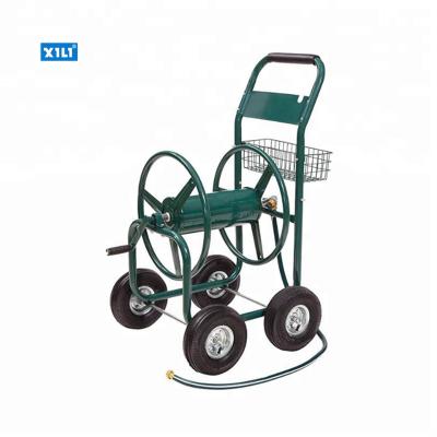 China Anti-UV Residential Steel 4 Wheel Garden Hose Reel Cart for sale