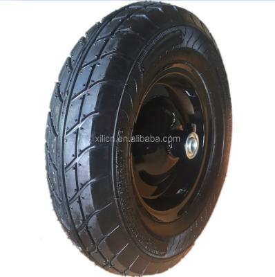 China Industry 16 4 PAIRS 4.00-8 Inch Wheelbarrow Tire With Metal Hub for sale