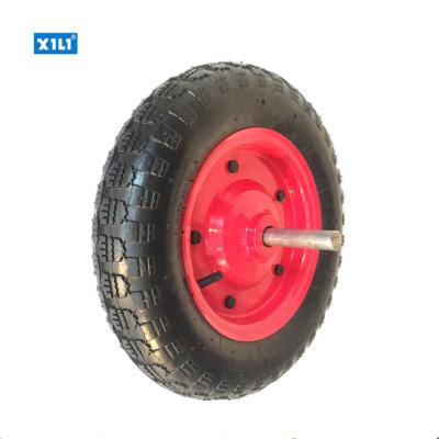 China 4.00-8 rubber wheelbarrow air wheel with 4.00-8 metal rim for sale