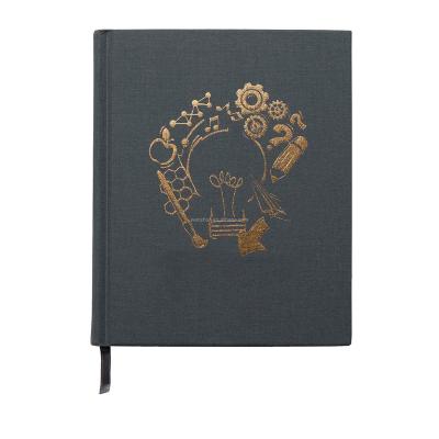 China Recycled and Eco-friendly OEM ODM Luxury Customized Canvas Cloth Journal Notebook With Gold Logo for sale