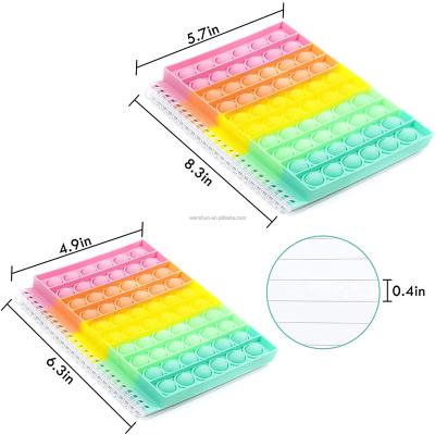 China Hot Selling Hardcover Amazon Silicone Noise Bubbles Cover Relieve A5 Busy Person's Notebook for sale