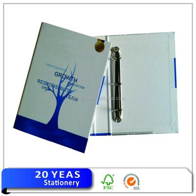 China Decorative Printed Hardcover Book Cardboard 3 Hole Clipboard Aluminum Folder for sale