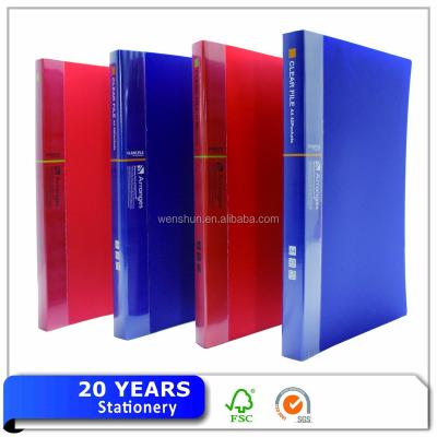 China PP Clear Plastic Book Cover A4 A6 100 Pockets Display Book for sale