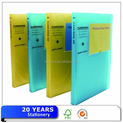 China Cheap PP A4 20 30 40 60 Pocket Display Book , Clear Book Folder for sale