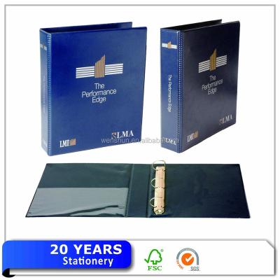 China Customized Recycled And Eco-friendly 3D PVC Material 2D Ring Binder With Clear Pocket for sale