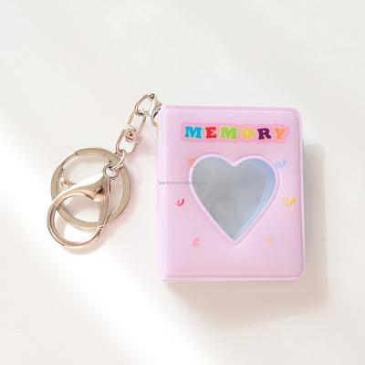 China PVC 1inch 2inch Photocard Holographic Photo Albums Key Chain Waterproof And Eco-friendly Factory Supply for sale