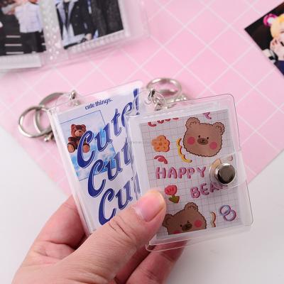 China New Popular Personalized Waterproof And Eco-friendly Insert Mini Frame Photo Book Album Key Chain for sale