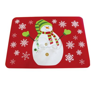 China Sustainable Newcomer Custom Christmas 2 Sided Printed Washable Table Place Mats for sale