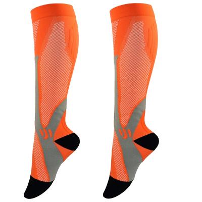 China Breathable Custom Sports 20-30mmhg Medical Knee High Running Cycling Nurse Football Compression Socks for sale