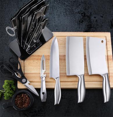 China Sustainable 5pcs Super Sharp Kitchen Knife Set With Acrylic Standing Block And Soft Handle for sale