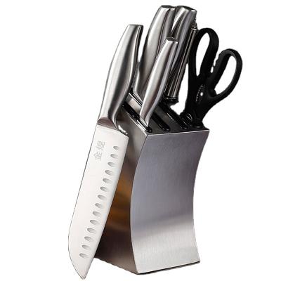 China Sustainable High Carbon Chef Knives Set Of Germany Stainless Steel Knife Set With Hollow Handle for sale