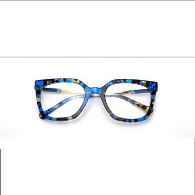 China For Reading Glasses Wholesale Glasses Frames Fashion Glass Frame Women Acetate Leopard Glass Optical Frames for sale