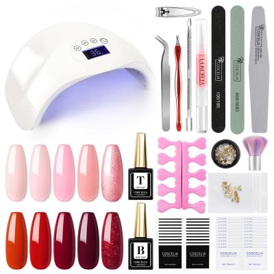 China Acrylic Nail Treatment Kit Easy-to-Use Color Nail Dipping Powder Set Glue Powder Nail Kit for sale