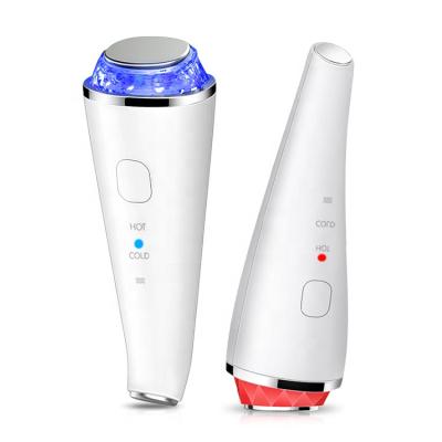 China Wholesale Hotel Skin Rejuvenation Hot And Cold Double Head Skin Tightening Device Facial Eye Beauty Skin Care Dark Circles Removal for sale