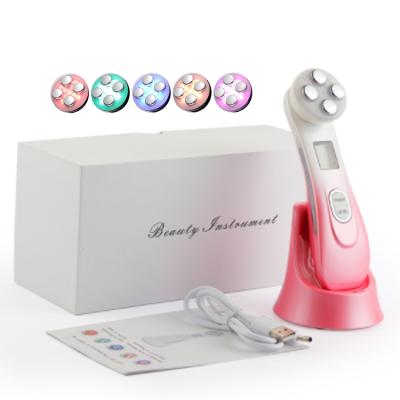 China Hotel 5in1 Ultrasonic RF Vibration Face Beauty Skin Care Beauty Personal Care Products Face Lifting Tighten Wrinkle Removal for sale