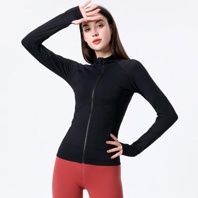 China Women's Sports Jacket Breathable Slim Fit Running Cotton Soft Hand Feel GYM Workout Jackets for sale