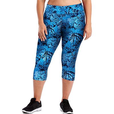 China New Fashion Women's Oversized Sublimated Short Gaiters Plus Size GYM Active Stretch Gaiters Girls Fat Gaiters Capris for sale