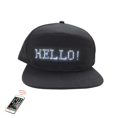 China breathable & Wholesale Waterproof Party Decoration LED Luminous Club Hat Advertising Messages Scrolling Fashion Design LED Cap Hat for sale