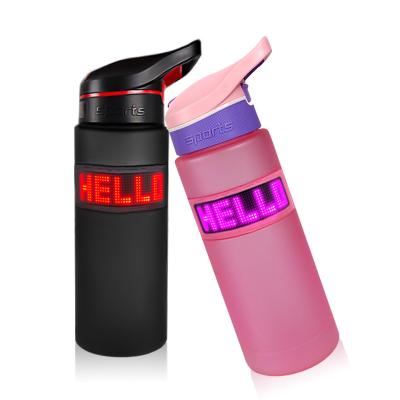 China Outdoor Sports Sustainable Water Bottle Customized Creative Water Cup With Programmable Led Billboard Promotion Gift Led Water Bottle for sale