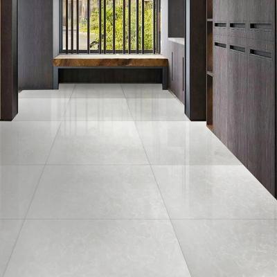 China 600*600 Foshan Modern Design Indoor Floor Wall Tiles Factory and Exporter Light Glossy Gray Nano Polished Ceramic Tiles for sale