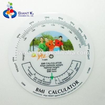 China Customized promotional plastic gynecologist bmi plastic medical calculator for sale